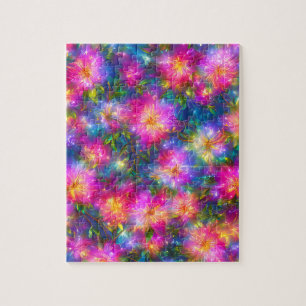 Abstrakten blommigt Explosion Pussel