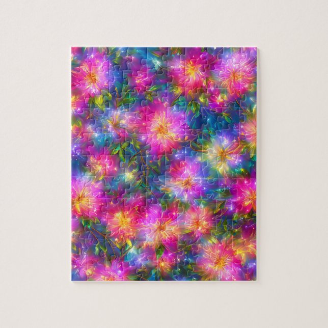 Abstrakten blommigt Explosion Pussel (Vertikal)