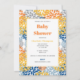 Abstrakten Blommigt för sommartid, Ljusa färger ba Inbjudningar