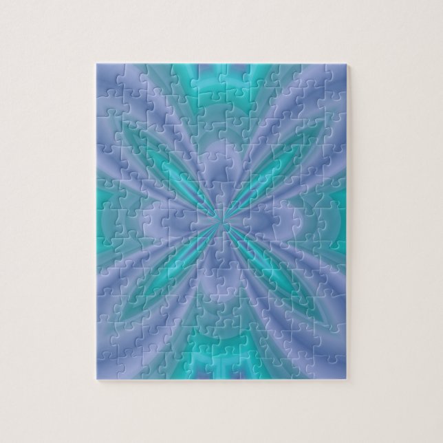 Abstrakten Blue Butterflies Pussel (Vertikal)