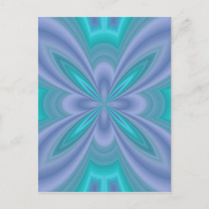 Abstrakten Blue Butterflies Vykort