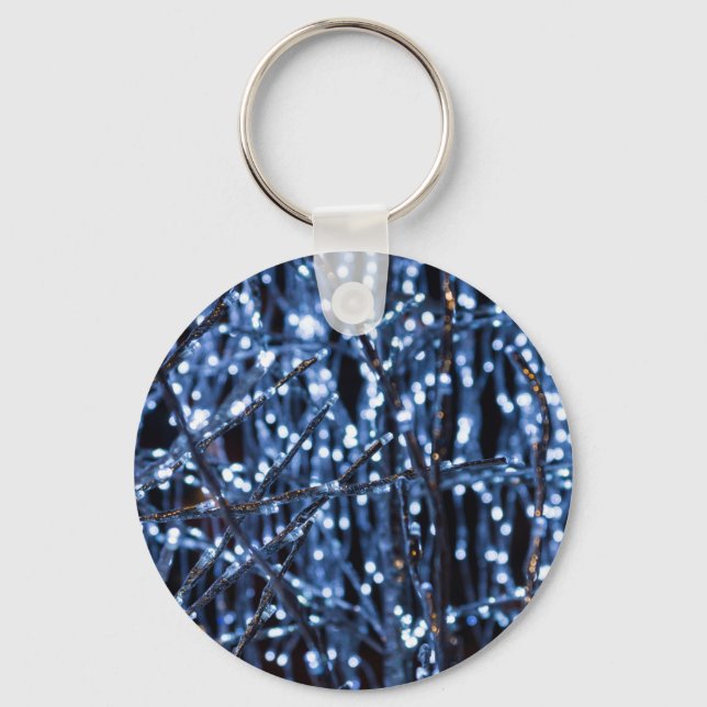 Abstrakten Blue Ljus Nyckelring (Framsida)
