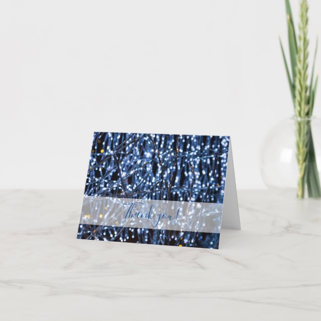 Abstrakten Blue Ljus - tackkort Helgkort (Framsida)