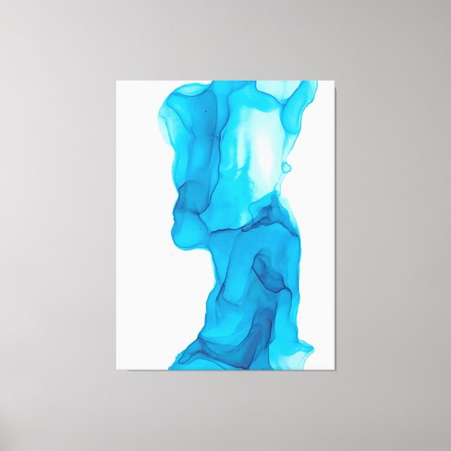 Abstrakten Blue Ocean Vatten 4322 Modern alkohol B Canvastryck (Framsida)