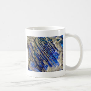 Abstrakten Blue och Guld Kaffemugg