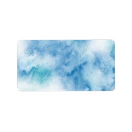 Abstrakten Blue Teal Watercolor Adressetikett