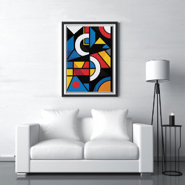 Abstrakten Bold Geometric Stil Poster