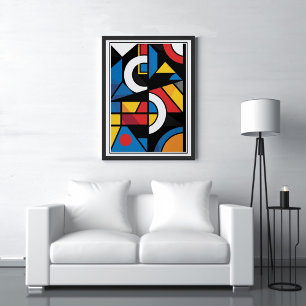 Abstrakten Bold Geometric Stil Poster