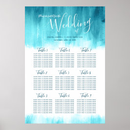 abstrakten bord i av den blå grönten i bröllop poster