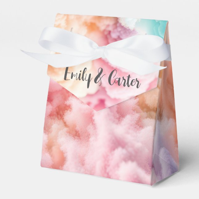 Abstrakten bröllop Cotton Candy  Presentaskar (Framsidan Sidan)