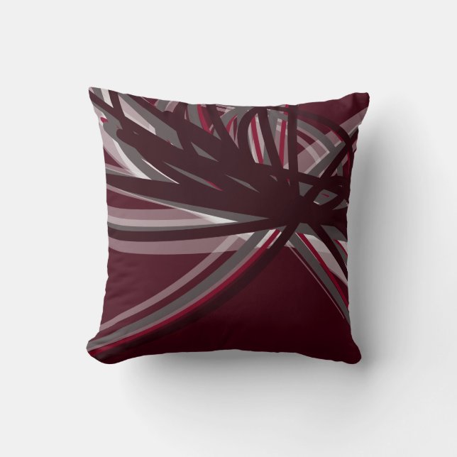 Abstrakten Burgundy Elegant - menyfliksdesign Kudde (Framsida)