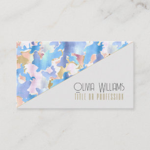 Abstrakten Camouflage Metallic Rosa Blue Guld Visitkort