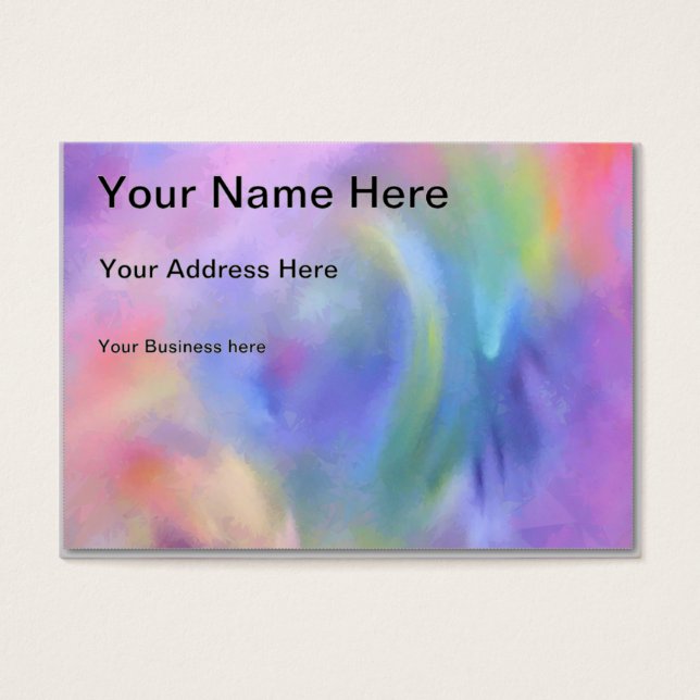 Abstrakten Cheerful Rainbow Blend Visitkort (Framsidan)