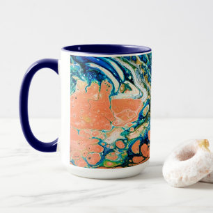 Abstrakten Coral N Blue Southwest Beach Mugg