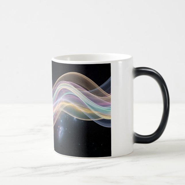 Abstrakten Cosmic Wave Galaxy Light Magisk Mugg (Höger)