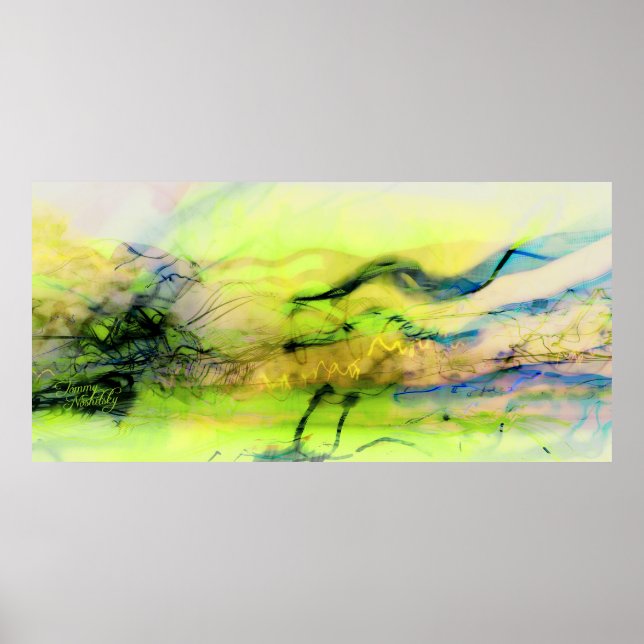 Abstrakten Cosmos ljus Poster (Framsidan)