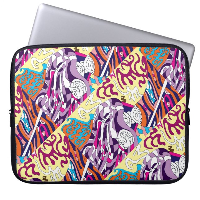 abstrakten "Dancing Himlar Reaching Backe" Laptop Fodral (Framsidan)