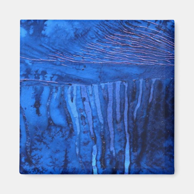 abstrakten "Deep Vatten #2" Art Magnet (Framsidan)