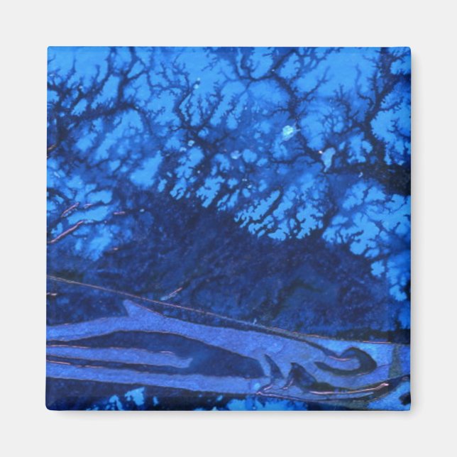 abstrakten "Deep Vatten #3" Art Magnet (Framsidan)