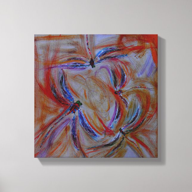 abstrakten Dronflies canvas för insamling (Framsida)