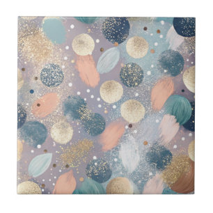 Abstrakten elegant Glitter Dot & Brushstroke Kakelplatta
