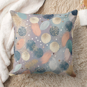Abstrakten elegant Glitter Dot & Brushstroke Kudde