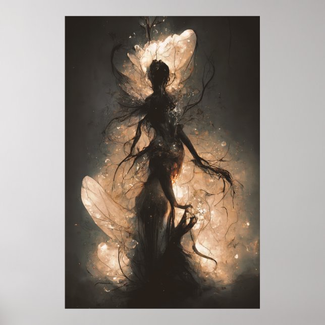 Abstrakten "Enchanting Glowing Horror Fairy" Poster (Framsidan)