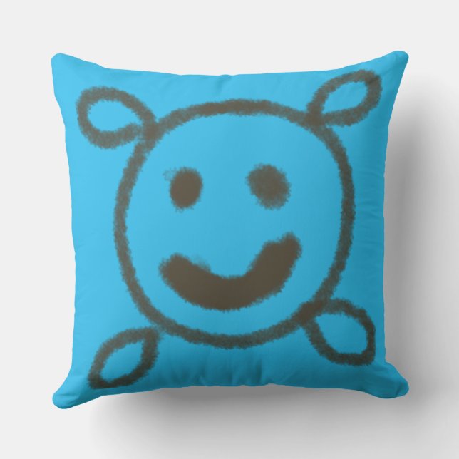 Abstrakten Enkel grönt vattenfärg lägger till logo Kudde (Baksida)