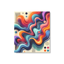 Abstrakten Färg Flow Art Wrapped Canvas