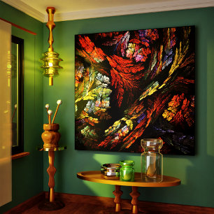 Abstrakten Färg Harmony Art Wrapped Canvas Skriv u