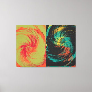 Abstrakten Färgad färgton Vintage Flower Art Desig Canvastryck