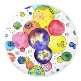 Abstrakten Färgcirklar för vattenfärgen Knopp