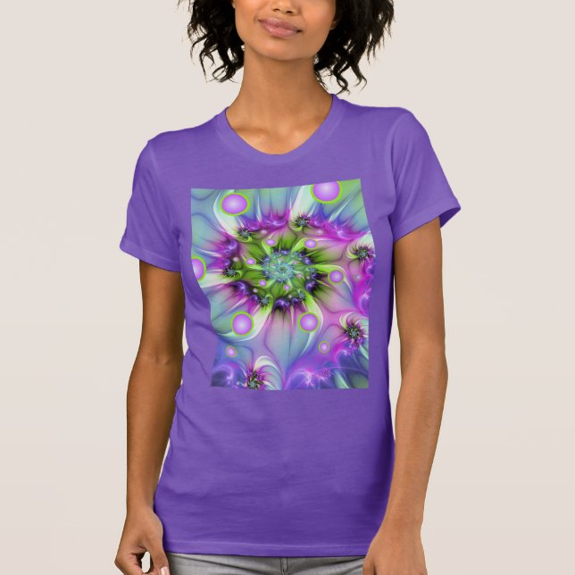 Abstrakten Färgformer i runda former i Spiral,  Fr T Shirt (Framsida)