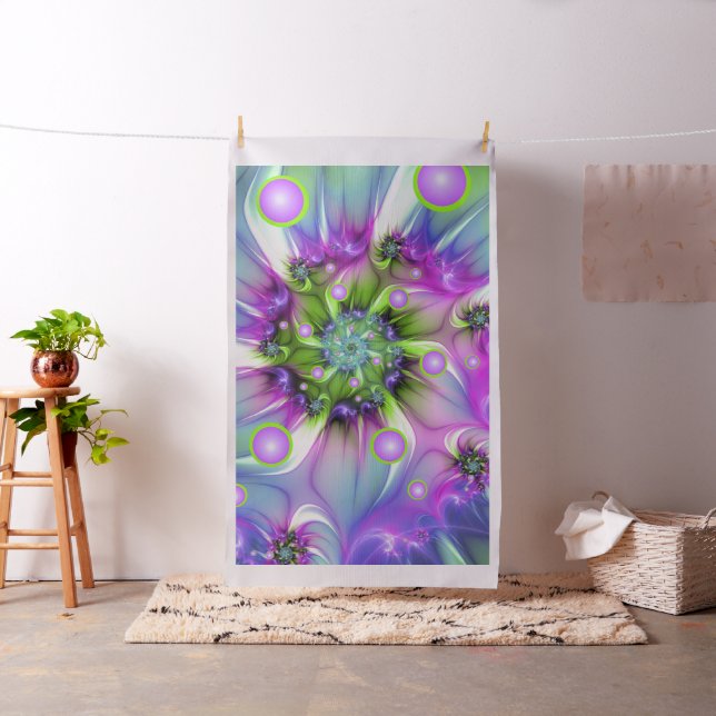 Abstrakten Färgformer i runda former i Spiral,  Fr Tyg (In Situ)