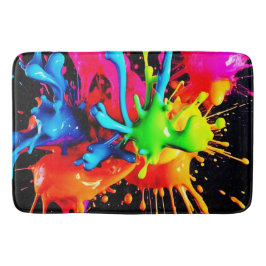 Abstrakten Färgfull Stänk Badrumsmatta