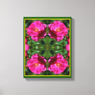 Abstrakten Färggrafik i rosa ros Canvastryck