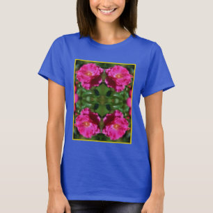 Abstrakten Färggrafik i rosa ros T Shirt
