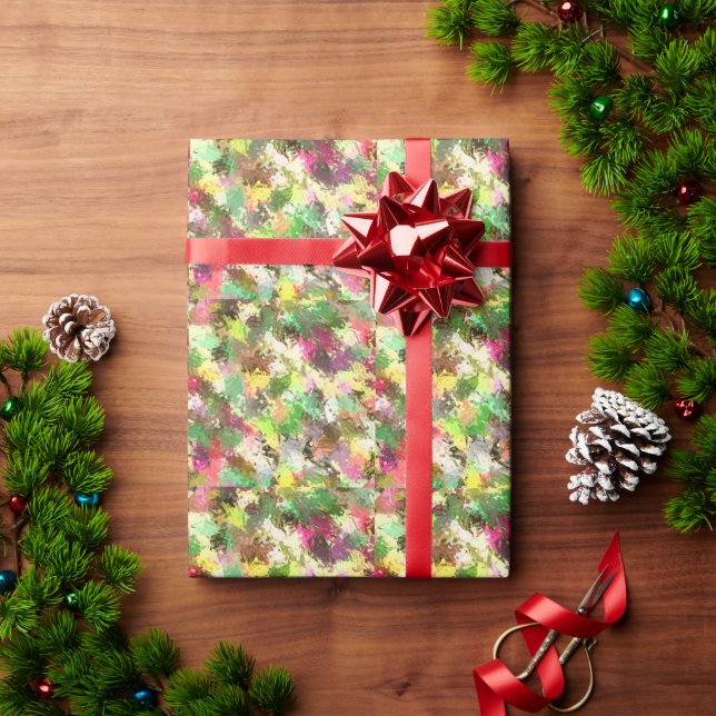 Abstrakten Färgplatterhösten Färg Löv Presentpapper (Julgåva)