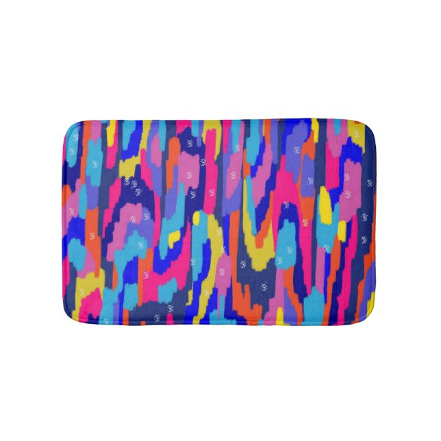 Abstrakten Färgruta Badrumsmatta (Framsidan)