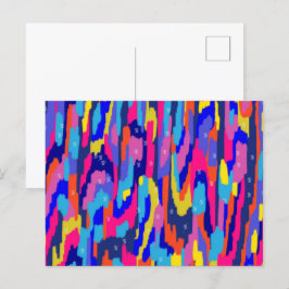 Abstrakten Färgruta Vykort