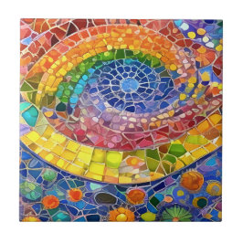Abstrakten Faux Mosaic art Kakelplatta