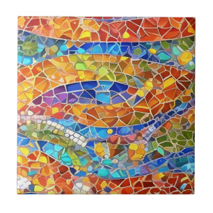 Abstrakten Faux Mosaic art Kakelplatta