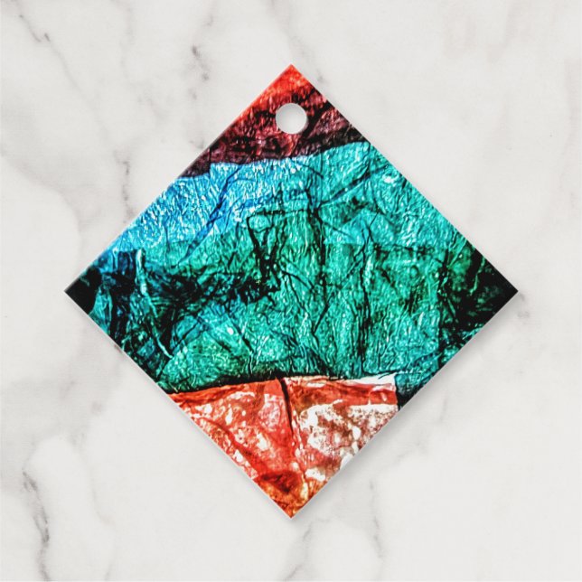 Abstrakten Favoritmärkningar återvunnet plastfoto Gåvor Etiketter (Framsida)