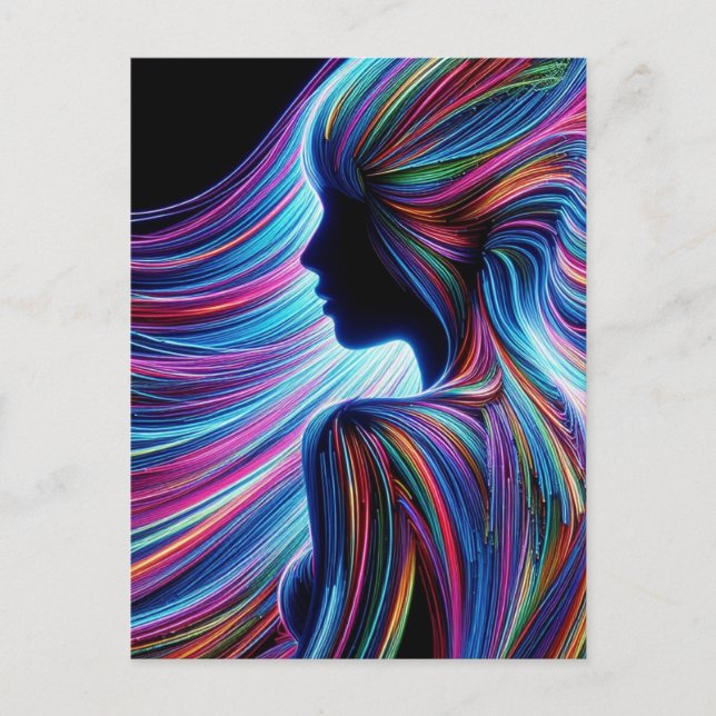 Abstrakten Female Figur Vykort (Framsida)