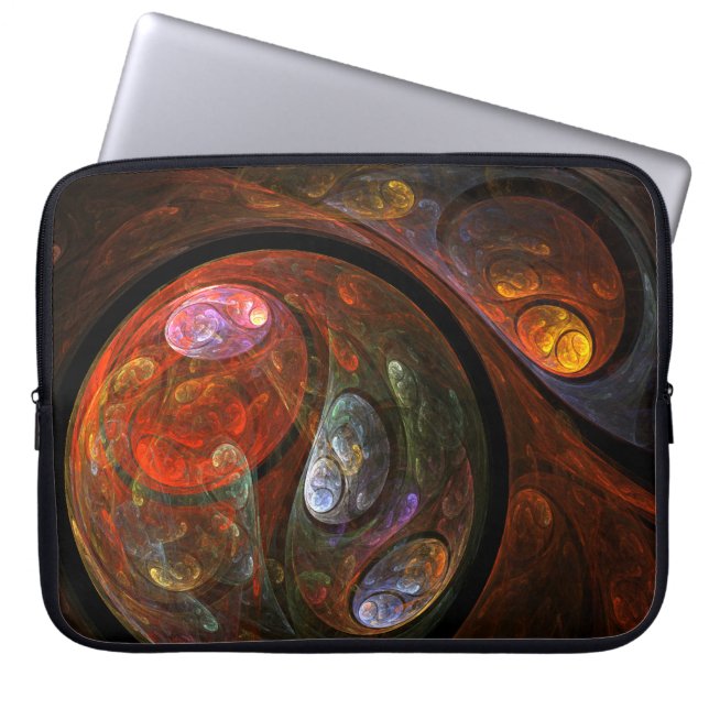 Abstrakten Fluid Connection Art Laptop sleeve (Framsidan)