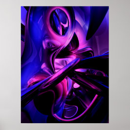 Abstrakten Fluorescerande passioner Poster