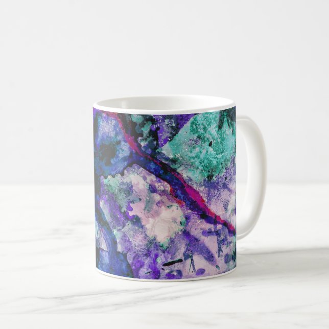 Abstrakten Fluorite Crystal Geode Marble Kaffemugg (Framsida höger)