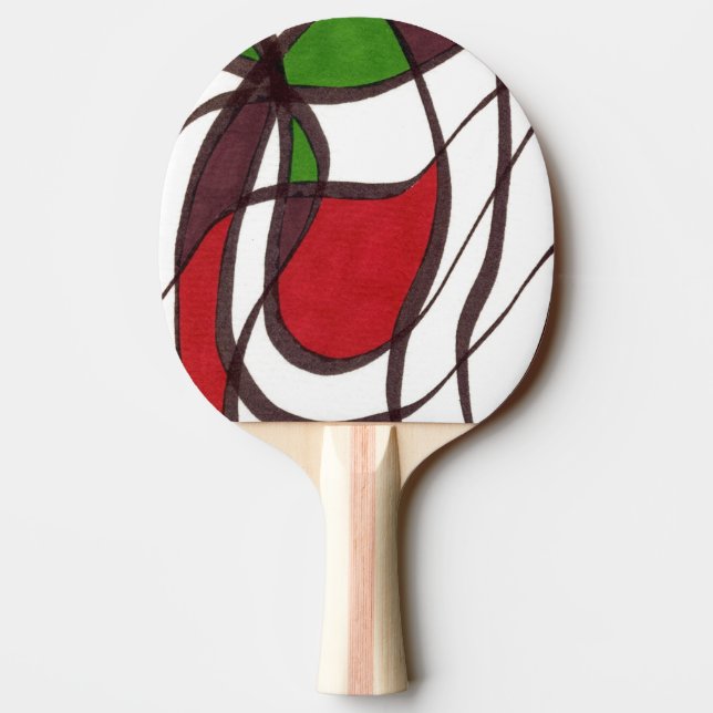 abstrakten "Flygande fisk" Ping Pong Paddle Pingisracket (Baksidan)