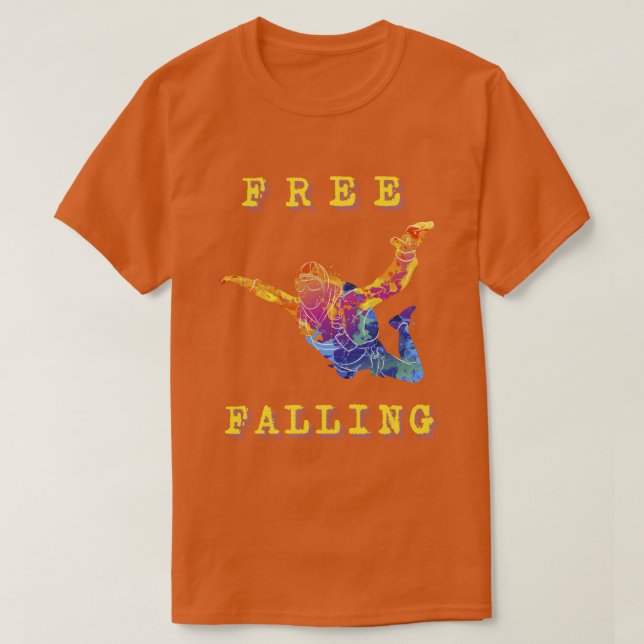Abstrakten för fritt fall för extrema sportar i hi t shirt (Design framsida)