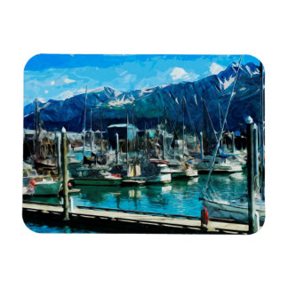Abstrakten för havsskydd i Alaska Magnet